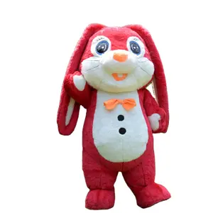 2023 yeni yıl sevimli kırmızı tavşan maskot kırmızı bunny 2.6m mağaza propaganda için şişme maskot kostümleri