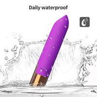 Wiederaufladbarer USB-Vibrator mit starker Vibration, IPX7 wasserdicht, Silikon-Bullet-Vibrator in Lippenstiftform, leise, tragbar, Taschenformat, Sexspielzeug für Erwachsene