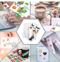 Papier autocollant vinyle imprimable jet d'encre brillant/mat blanc A3 A4 pour flexographie