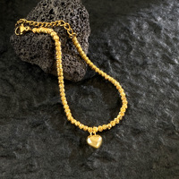Bracelet en acier inoxydable plaqué or 18 carats avec perles et chaîne réglable, résistant au ternissement et à l'eau, bijoux en gros pour femmes