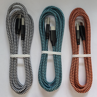 Prix usine usb type c câble en nylon tressé usb c câble de données de charge rapide pour téléphones intelligents