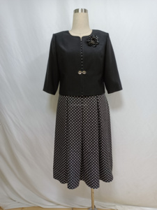 Dot Printed A-line Casual Dresses African Office Ladies Casual Wear - Product Image 5