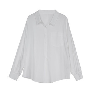 Camicia Bianca da Donna <span class=keywords><strong>Taglie</strong></span> <span class=keywords><strong>Forti</strong></span>, Morbida e Leggera, Vestibilità Ampia, Primavera/Autunno, 200 Pounds - Product Image 4