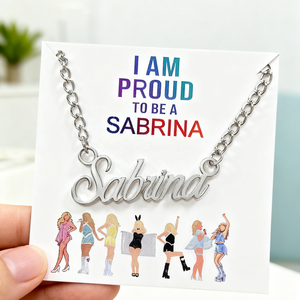 Album de mode One Direction Olivia Rodrigo <span class=keywords><strong>Sabrina</strong></span> Styles Lady g Ag a Collier Signature en acier inoxydable - Product Image 1