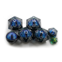Vente en gros en Chine Fournisseur 50Mm Blue Dragon Eyes Jeux de rôle en résine unique Dés