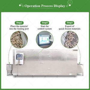 เครื่องแช่แข็งแบบหมุนสเตนเลสสตีลพร้อมสายพานลำเลียงและตะกร้า - Product Image 5