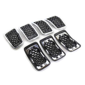Rejilla de malla negra para la entrada de aire del parachoques delantero para Jeep Cherokee 2019-2021, material ABS, actualización de reequipamiento. - Product Image 4