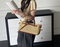 Tas Anyaman Jerami Baru Tas Tangan yang Dapat Dilepas untuk Wanita