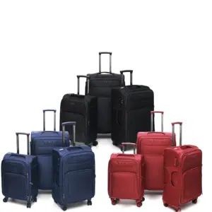 Ensemble de valises télescopiques à 3 marches, réglables, design humanisé, extensibles, légères et durables.