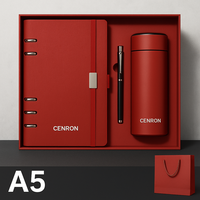 Ensemble cadeau personnalisé de luxe, carnet en acier inoxydable A5, stylo, bouteille isotherme pour Thanksgiving, la Saint-Valentin
