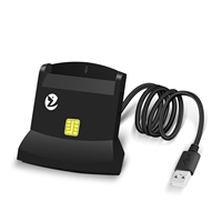 ZOWEETEK todo en uno 4 ranuras lector escritor tarjeta Chip ISO 7816 lector de tarjetas escritor sin controlador USB lector de tarjetas inteligentes para portátiles PC