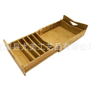 Bamboo <b>storage</b> <b>box</b> with pull-out <b>drawer</b> for kitchenware, sundries, and hardware tools - a convenient <b>storage</b> and organization - Product Image 1