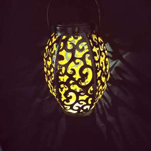 Lampes solaires de jardin, lampes LED en fer forgé pour extérieur, résistantes à l'eau, autoportantes, garantie de 2 ans - Product Image 2