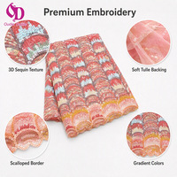 Tissu en maille respirante brodé de sequins colorés de haute qualité, 3 mm, sequins superposés étincelants, idéal pour la confection de vêtements tendance