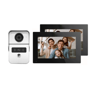 Anjielo Timbre de video de <span class=keywords><strong>2</strong></span> <span class=keywords><strong>hilos</strong></span> Sistema de intercomunicación de 7 pulgadas <span class=keywords><strong>Kit</strong></span> de intercomunicación de video de intercomunicación bidireccional para seguridad en el hogar - Product Image 1