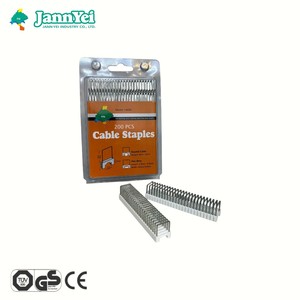 Grapas para Cables de Trabajo Ligero 1405R, Grapas Redondas y Planas para Fijación de Cables, Grapas de Acero y Plástico para Carpintería - Product Image 1
