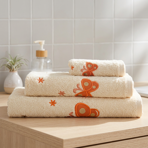 Ensemble de serviettes en coton tissé brodé Arona, 100 % coton, style Dobby, écologiques, confortables, pour adultes, maison, plage, voyage - Product Image 2