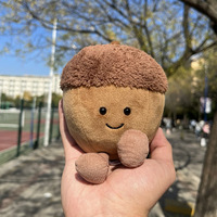 스팟 구르메 펀 브리오 자수 꼬치 모양 가방 장식 플러시 헤이즐넛 인형 컴포터 펜던트 선물 키체인 PP 코튼 파티 유니섹스