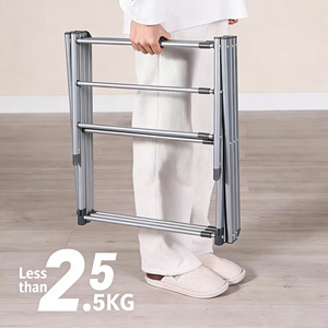 Space Saving Adjustable Expandable Foldable Metal <strong>Laundry</strong> Clothes <strong>Drying</strong> <strong>Rack</strong> - Product Image 3