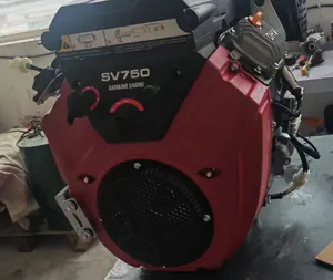 OHV gasoline engine V-twin cylinder 4 Stroke forced Cooling 27hp high spreed E-start engine for motor