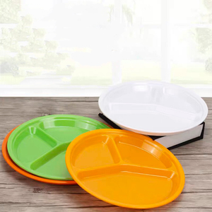 Vente directe d'usine pas cher 100% assiettes divisées en mélamine pour adultes sans BPA plaque de mélamine à 3 compartiments - Product Image 3