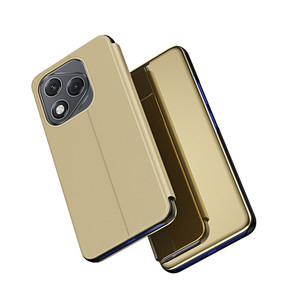 Mirror Clear View Stand Cover Plating Wallet Phone Case para Huawei Honor 400 Lite - Product Image 3