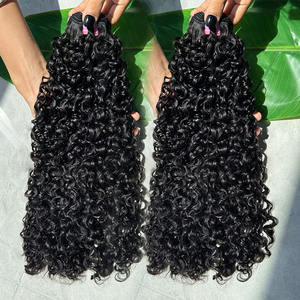 Extensions de cheveux humains permanents de qualité supérieure, double trame, cuticules alignées, donneur unique, vente chaude, prix d'usine, VKC Kinky Curly - Product Image 1