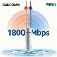 Punto de Acceso Inalámbrico para Exteriores AX1800 WiFi 6, Resistente al Agua IP67, Doble Banda, Antenas Omnidireccionales, AP para Exteriores para Granjas, Fábricas y Almacenes