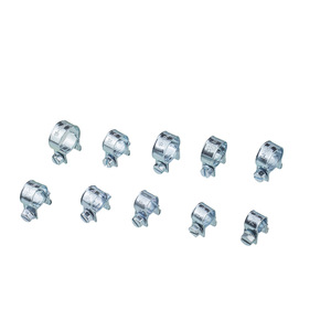 <b>Mini</b> Fuel Injection Hose <b>Clamp</b> Kit 100Pcs Carbon Steel A1098 Series for Repair Replace - Product Image 4