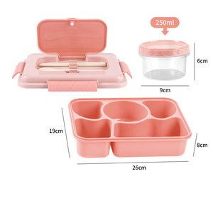 Wholesale SYH687 Microwave Safe Rectangular Plastic Lunch Box Tableware Food Container Partition Small <b>Bowl</b> Separation - Product Image 2
