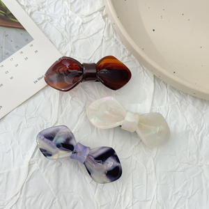 Kinling Conception OEM Personnalisé Acétate Vintage <span class=keywords><strong>Goody</strong></span> Style Barrettes À Cheveux En Forme D'arc Pince À Ressort - Product Image 1