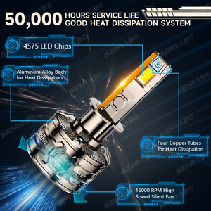 Senrobo Y28 <span class=keywords><strong>Canbus</strong></span> 300W Công Suất Cao H1 <span class=keywords><strong>LED</strong></span> Đèn Pha Bóng Đèn Hợp Kim Nhôm Siêu Sáng H4 <span class=keywords><strong>H11</strong></span> 9005 9006 9012 H7 Xe <span class=keywords><strong>LED</strong></span> Ánh Sáng - Product Image 3