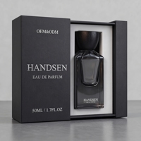 Flacon de parfum noir géométrique de 50 ml, forme facetée, emballage personnalisé avec logo, OEM ODM, marque privée, fournisseur en gros de parfums