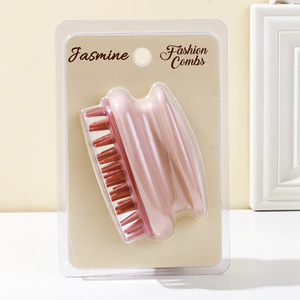 LOGO imprimable tête méridien nettoyage cuir chevelu Massage peigne hommes et femmes nettoie démangeaisons dents douces shampooing brosse - Product Image 5