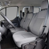 Housse de siège de voiture universelle 2+1 pour camionnette, buggy, moderne, haute résistance, en tissu de chanvre rayé, toutes saisons, ensemble complet