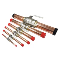 Válvulas de bola de tres piezas para gases médicos, para servicios sanitarios y de oxígeno, válvulas de gas médico 600 WOG, limpiadas con oxígeno para conexiones de gas médico