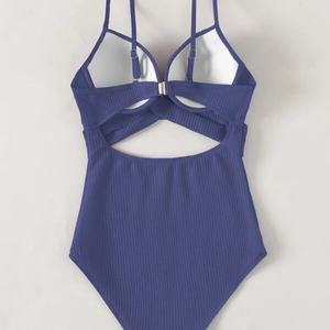 ชุดบิกินี่วีสตริงผู้หญิง OUTPACE Plus Size ผ้าระบายอากาศ ป้องกันแบคทีเรีย แห้งเร็ว เนื้อผ้ามีเท็กซ์เจอร์ สีม่วง ไซส์ XL/XXL - Product Image 2