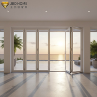 Puertas y Ventanas Plegables de Vidrio Resistentes y Modernas, Construcción de Aleación de Aluminio, Aislamiento Térmico, Uso en Interiores, Garantía de 5 Años