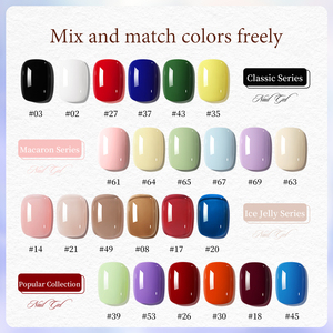 XEIJAYI – Kit <span class=keywords><strong>de</strong></span> vernis gel UV longue tenue non toxique 15 ml en bouteilles colorées, avec lampe LED pour salons et usage DIY - Product Image 4
