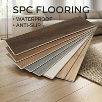 Premium SPC Klick-Vinylboden Umweltfreundlich Rutschfest Holz-Marmor-Optik mit IXPE Vinylplanken für Hotel und Apartment