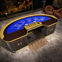 Meja Kasino Digital QINLONG Deluxe Profesional Berbahan Felt Berkualitas Tinggi Mewah untuk Baccarat dan Texas, Dapat Disesuaikan