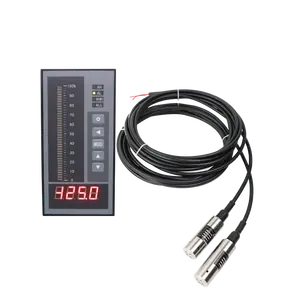 4-20ma สองสายตัวบ่งชี้ระดับดิจิตอล24V แหล่งจ่ายไฟถังน้ำมันเชื้อเพลิงระดับเมตรอุณหภูมิสูงเซ็นเซอร์ระดับของเหลว12-28vdc Diy