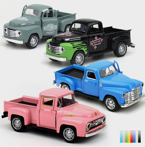 Camionnette miniature Luckykoo Scale Kids en alliage, jouet à tirer en arrière, haute simulation, véhicules en métal moulé sous pression, modèle de <span class=keywords><strong>voiture</strong></span> miniature - Product Image 1