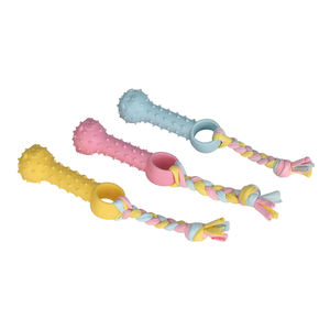 แท่งทำความสะอาดฟันรูปกระดูกพร้อมที่จับเชือกของเล่นสำหรับสุนัขเคี้ยวไม่มีกลิ่นเป็นมิตรกับสิ่งแวดล้อม - Product Image 3