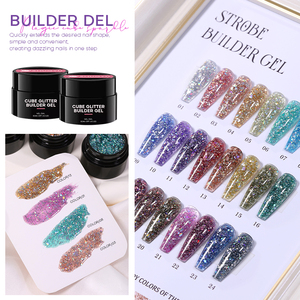 جل تمديد الأظافر بالجملة، لون وردي ناعم، لصالونات الأظافر، جل LED UV للتصميم، غير سام، نباتي، صديق للبيئة - Product Image 6