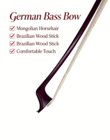 Master Level German Style Double Bass Bow 3/4 Size ZWA10 Brazilwood Handcrafted String Instruments
