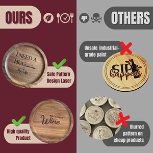 Plateaux à <span class=keywords><strong>charcuterie</strong></span> en bois d'acacia de qualité supérieure, plateaux à <span class=keywords><strong>charcuterie</strong></span> pour verres à vin, mini planches à <span class=keywords><strong>charcuterie</strong></span> (10 pièces) - Product Image 5