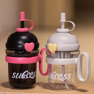 Vaso de Té de Frutas con Pajita, Diseño Arcoíris Adorable, Gran Capacidad, Famoso en Internet, Minimalismo Moderno, de Alta Gama - Product Image 2