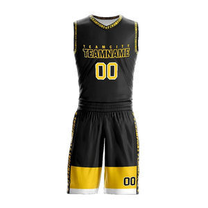 Maillot de basket-ball réversible en polyester personnalisé 100%, respirant, uniforme de basket-ball court personnalisé de grande taille pour adultes - Product Image 5