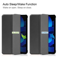 Étui de protection fin à trois volets pour tablette avec protection intégrale des bords en PU pour iPad Air 11 (M4) 2026